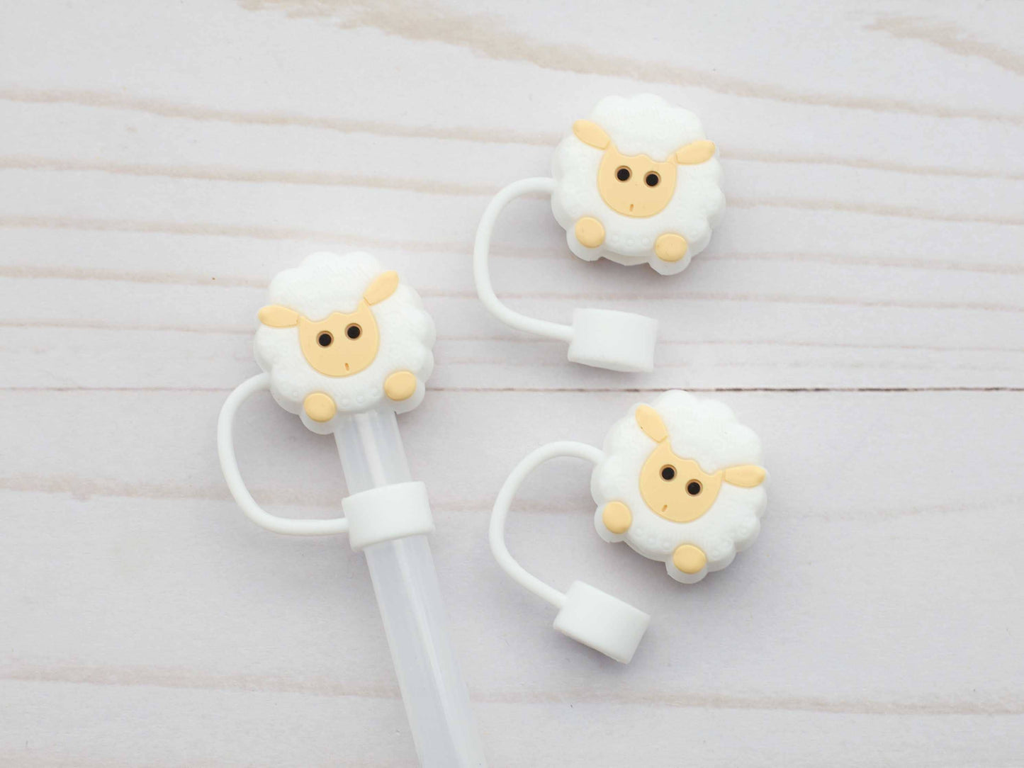 White Sheep | Straw Toppers Stanley Water Bottles