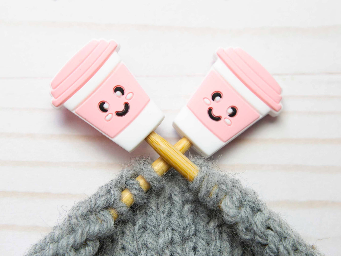 Pink Coffee | Stitch Stoppers Knitting Notions