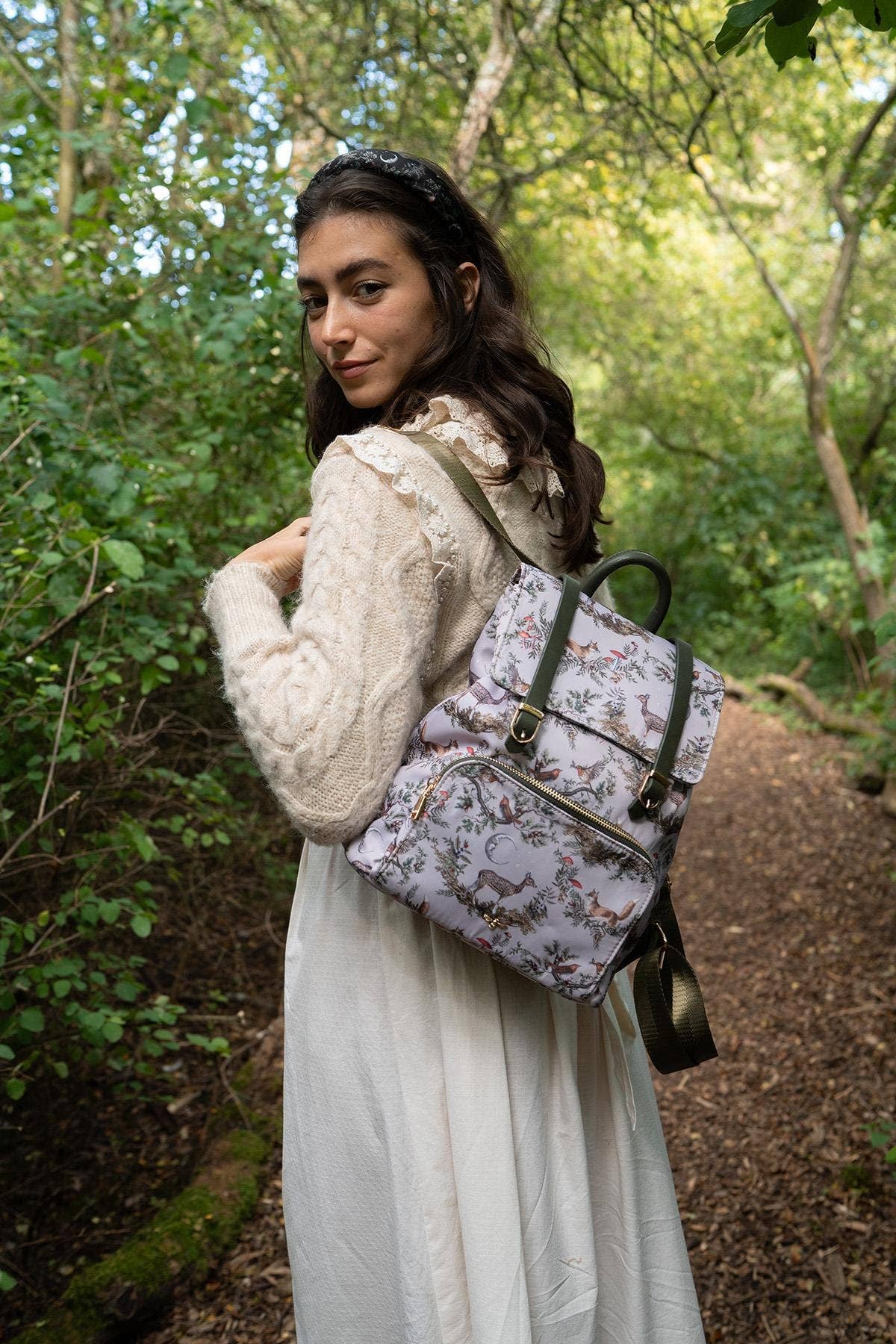 FABLE Crystal Grey A Night's Tale Woodland Mini Backpack