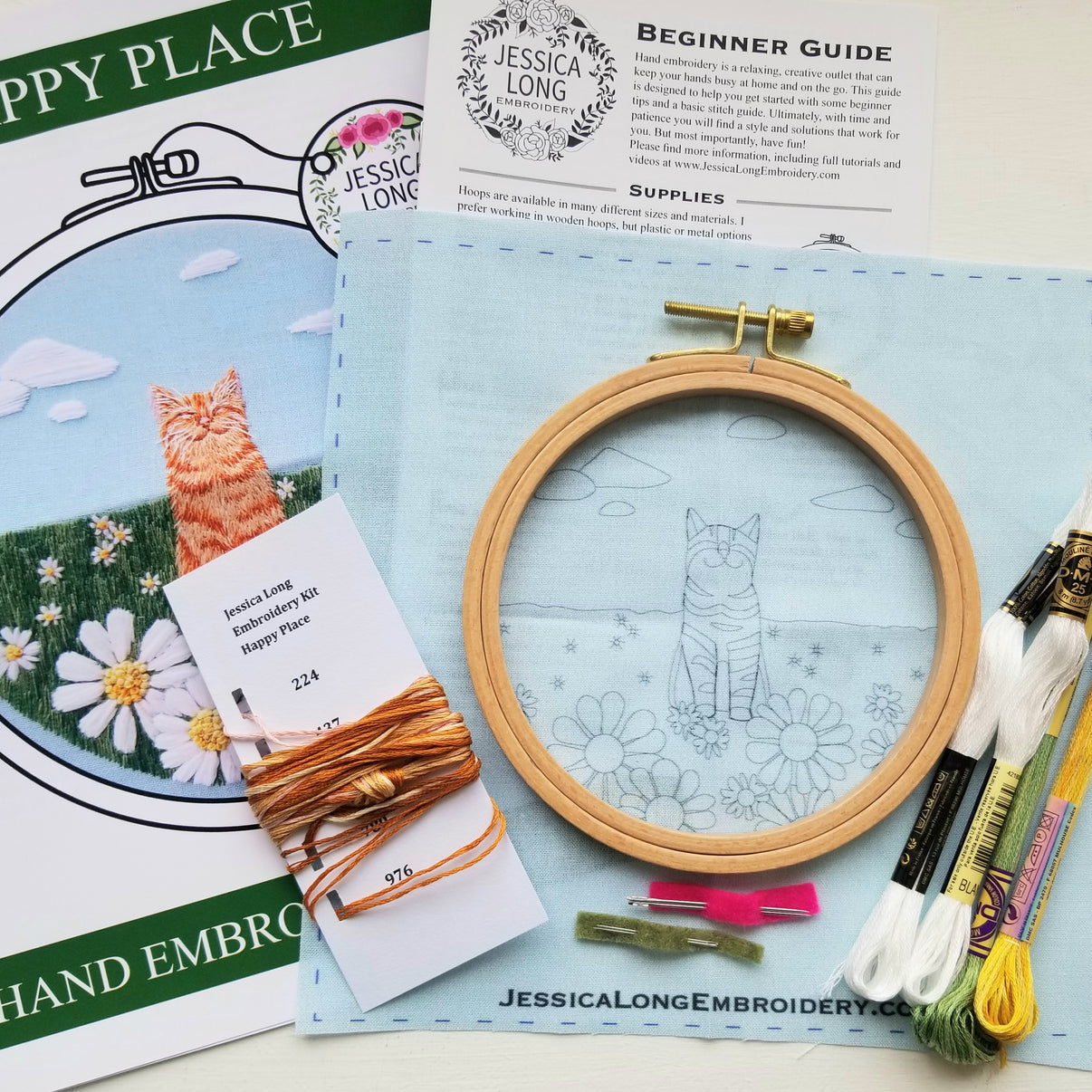 Happy Place Embroidery Kit - Jessica Long
