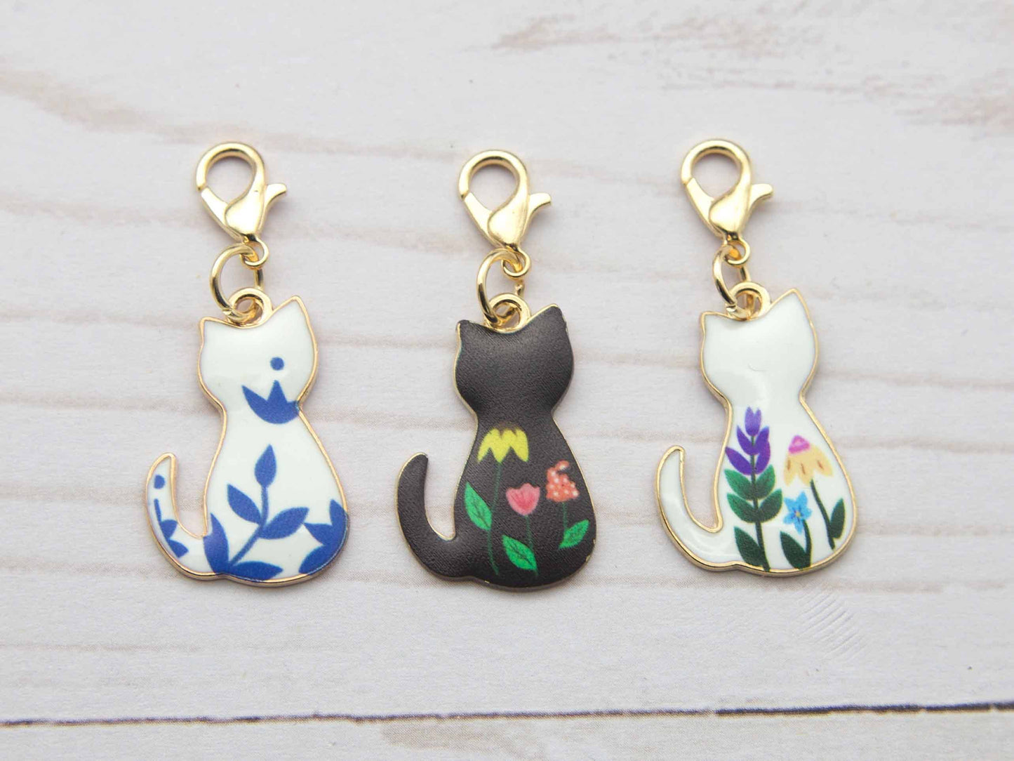 Floral Cat Progress Keepers | Crochet Knitting Notions