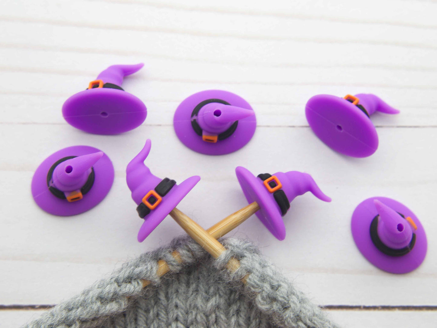 Purple Witch Hat | Stitch Stoppers Knitting Notions