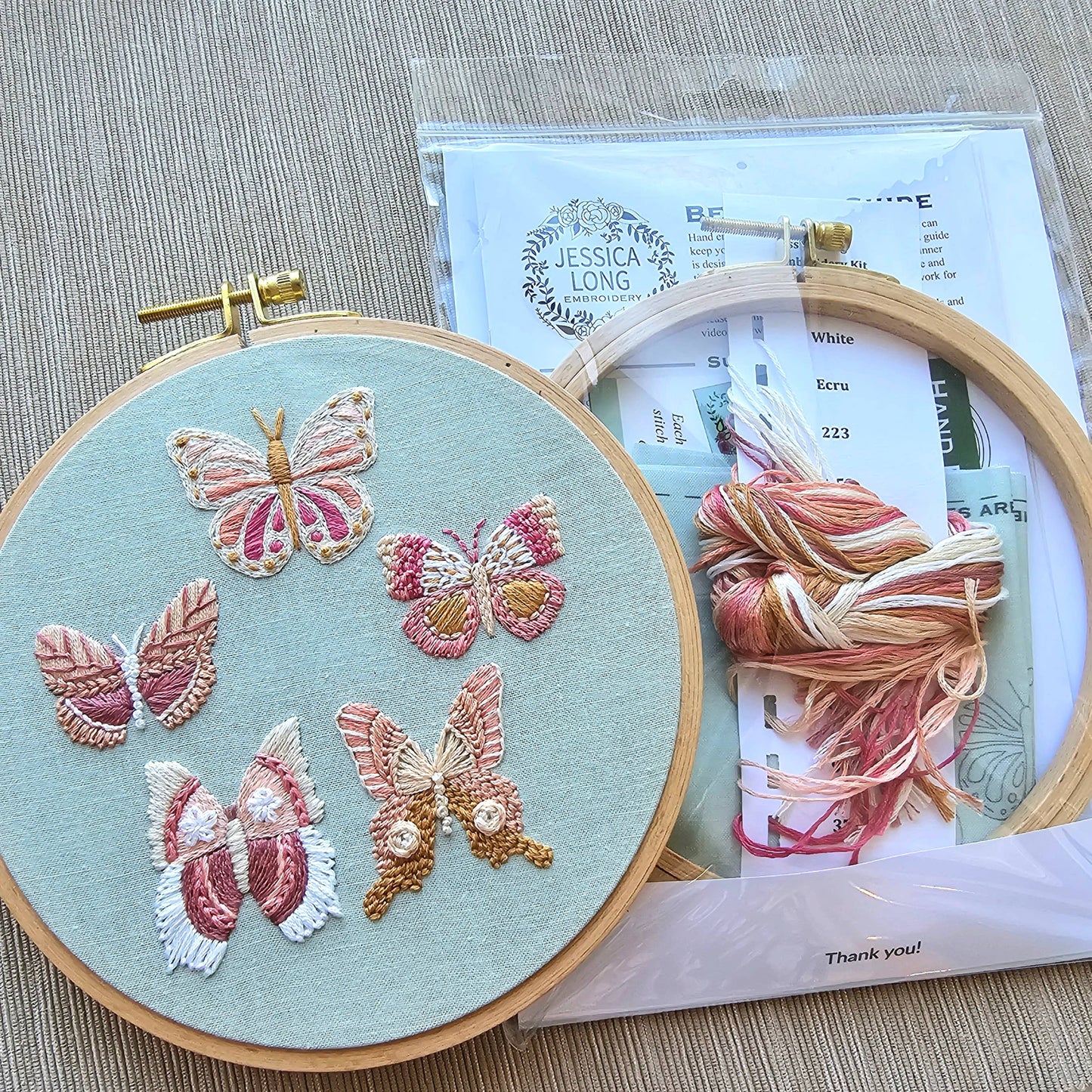 Butterfly Sampler Embroidery Kit - Jessica Long