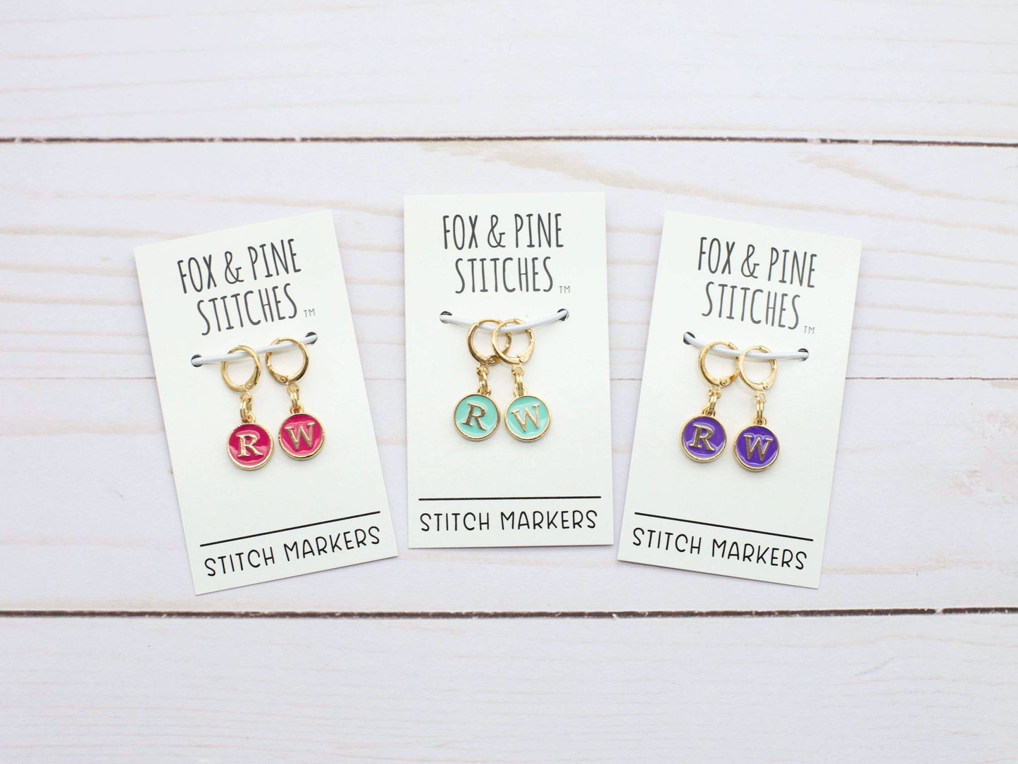 Teal Right Wrong Side | Stitch Markers