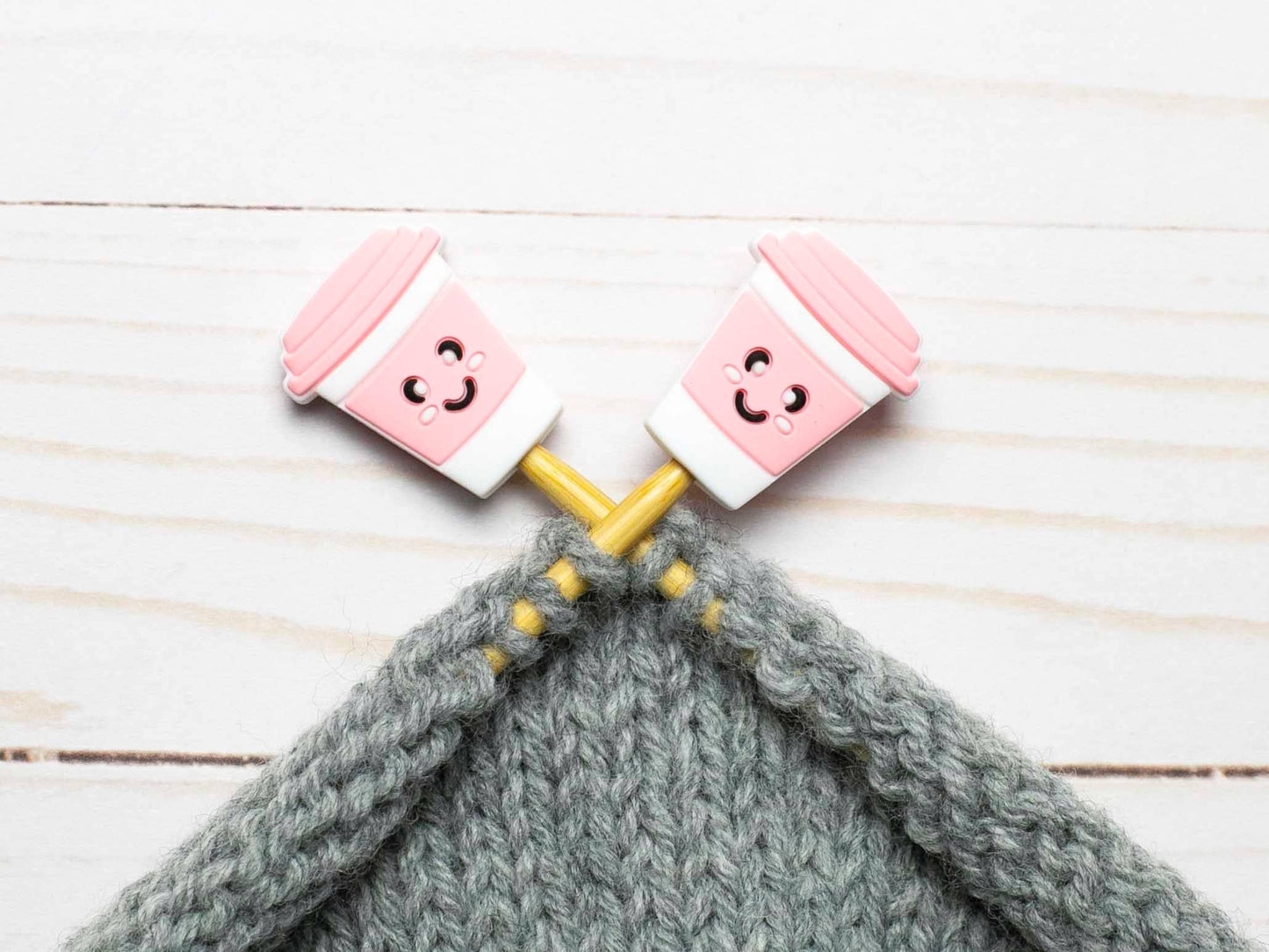 Pink Coffee | Stitch Stoppers Knitting Notions
