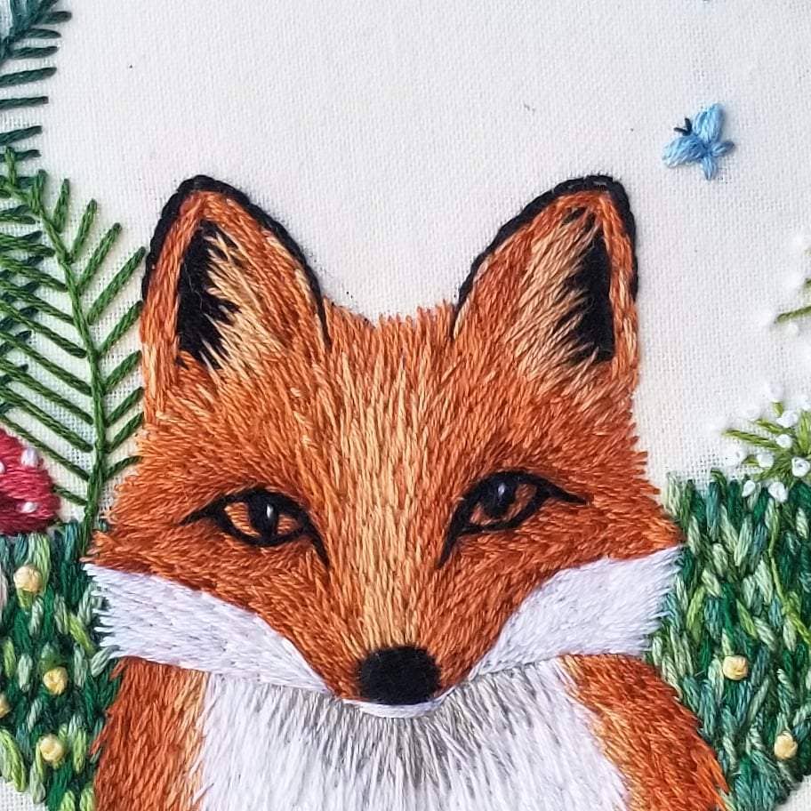 Red Fox Embroidery Kit - Jessica Long
