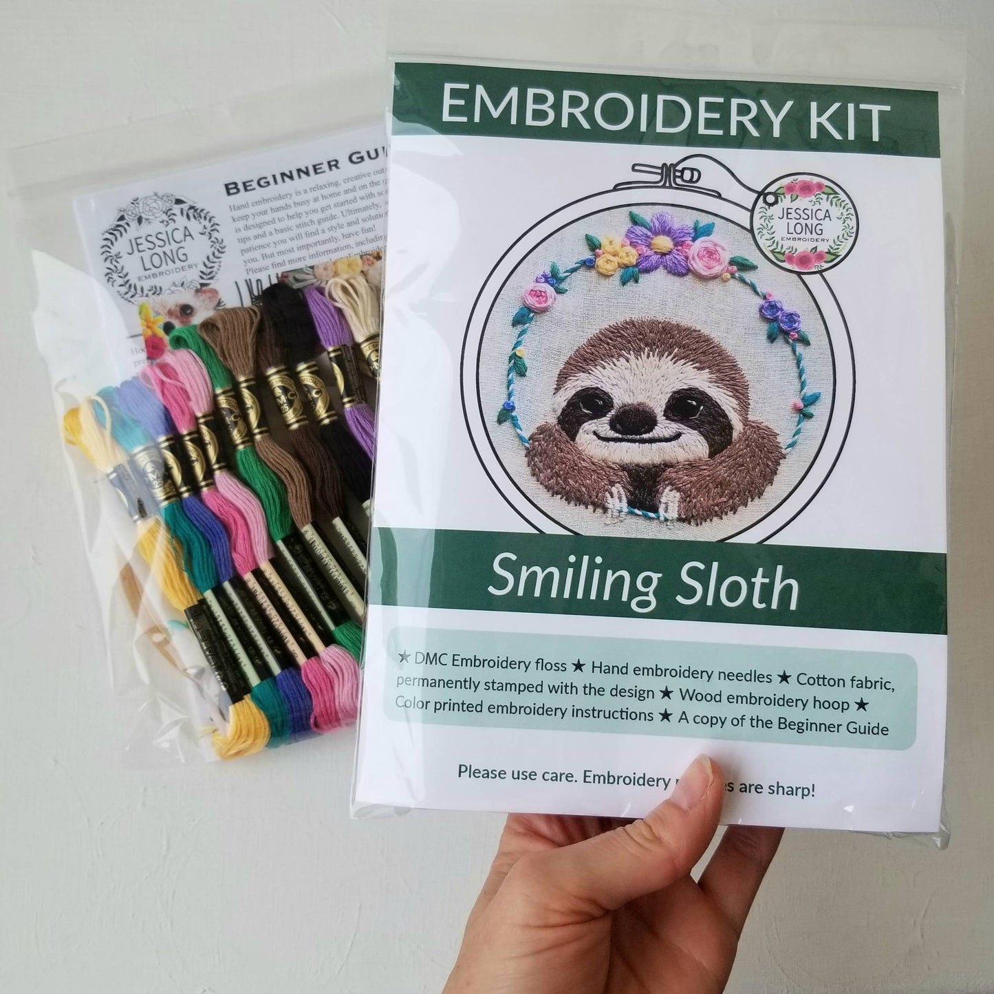 Smiling Sloth Embroidery Kit - Jessica Long
