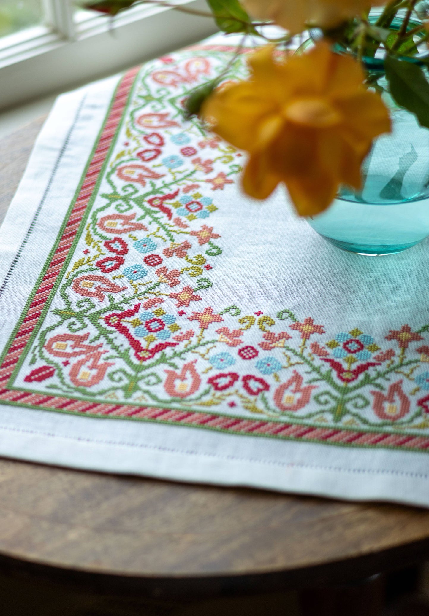 Clara's Garden Cross Stitch Kit - Avlea Folk Embroidery