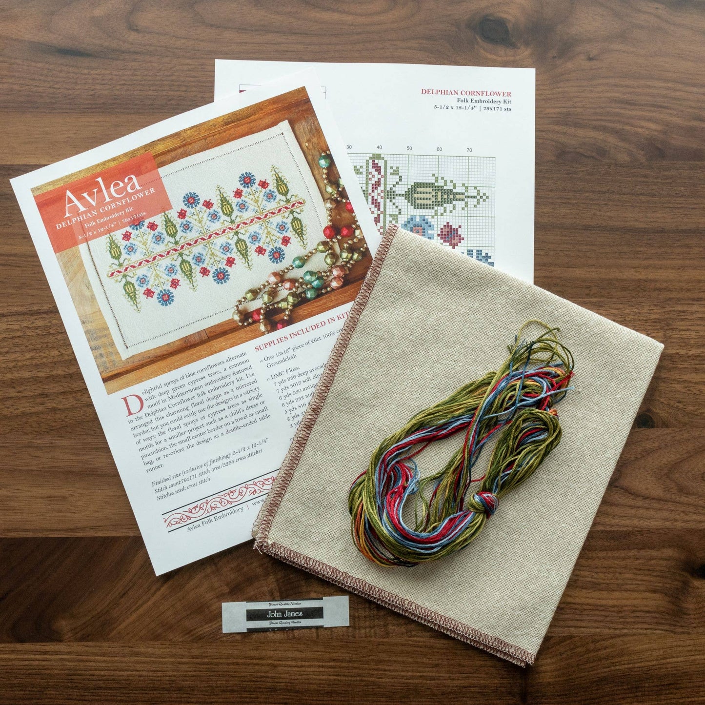 Delphian Cornflower Cross stitch kit