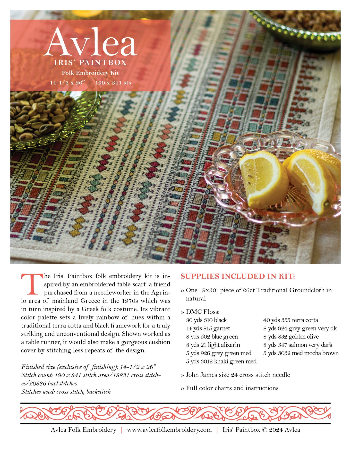 Iris Paintbox Cross stitch kit