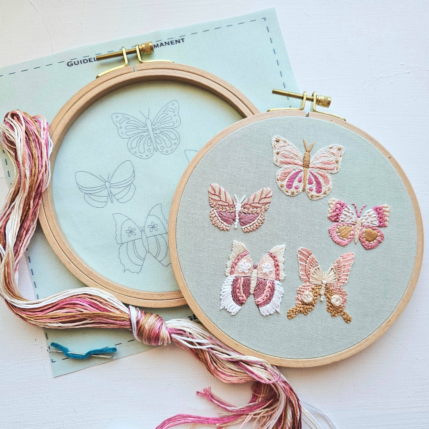 Butterfly Sampler Embroidery Kit - Jessica Long