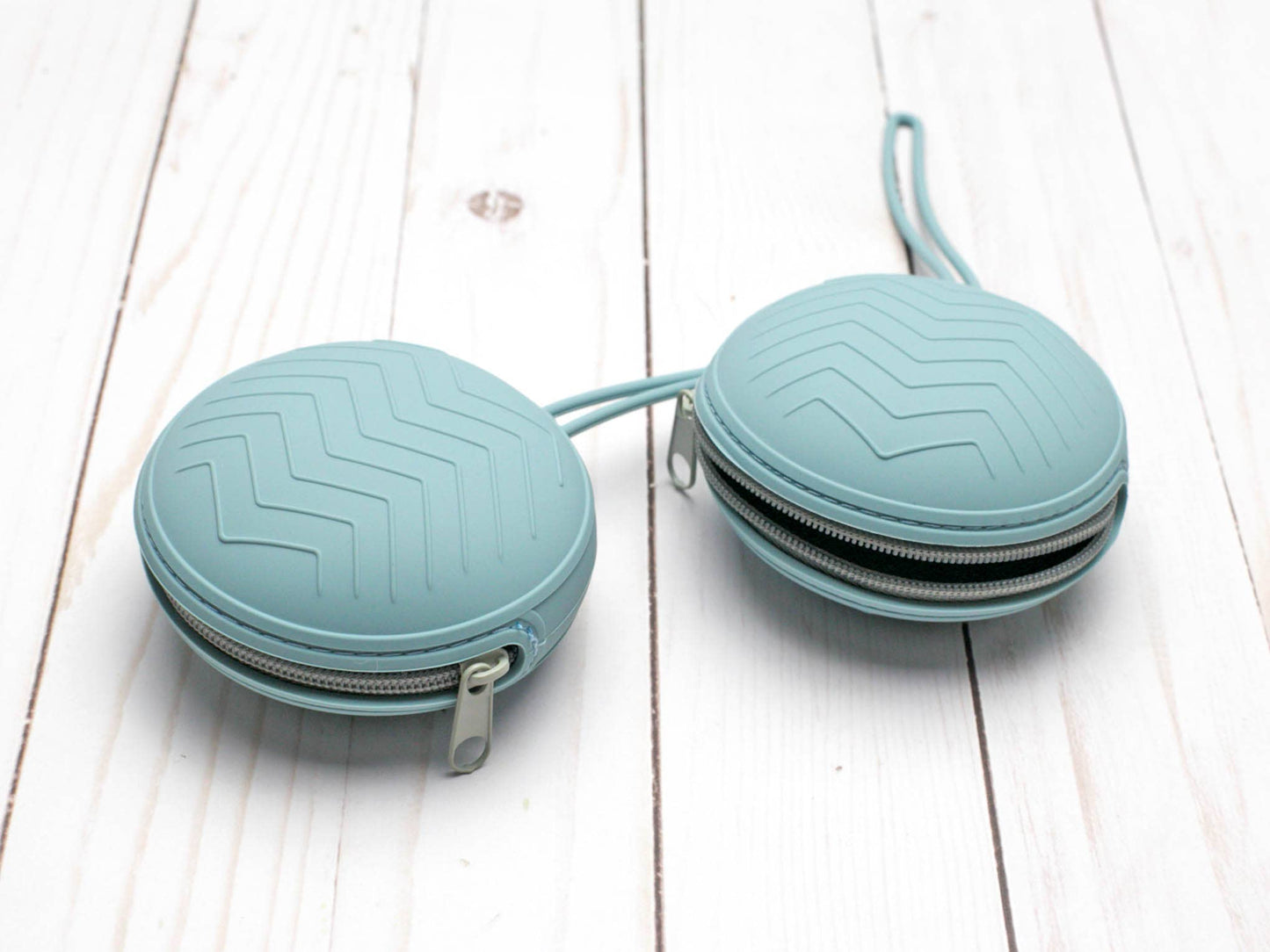 Round Storage Pouches Knitting Notions Accessories: Light Blue