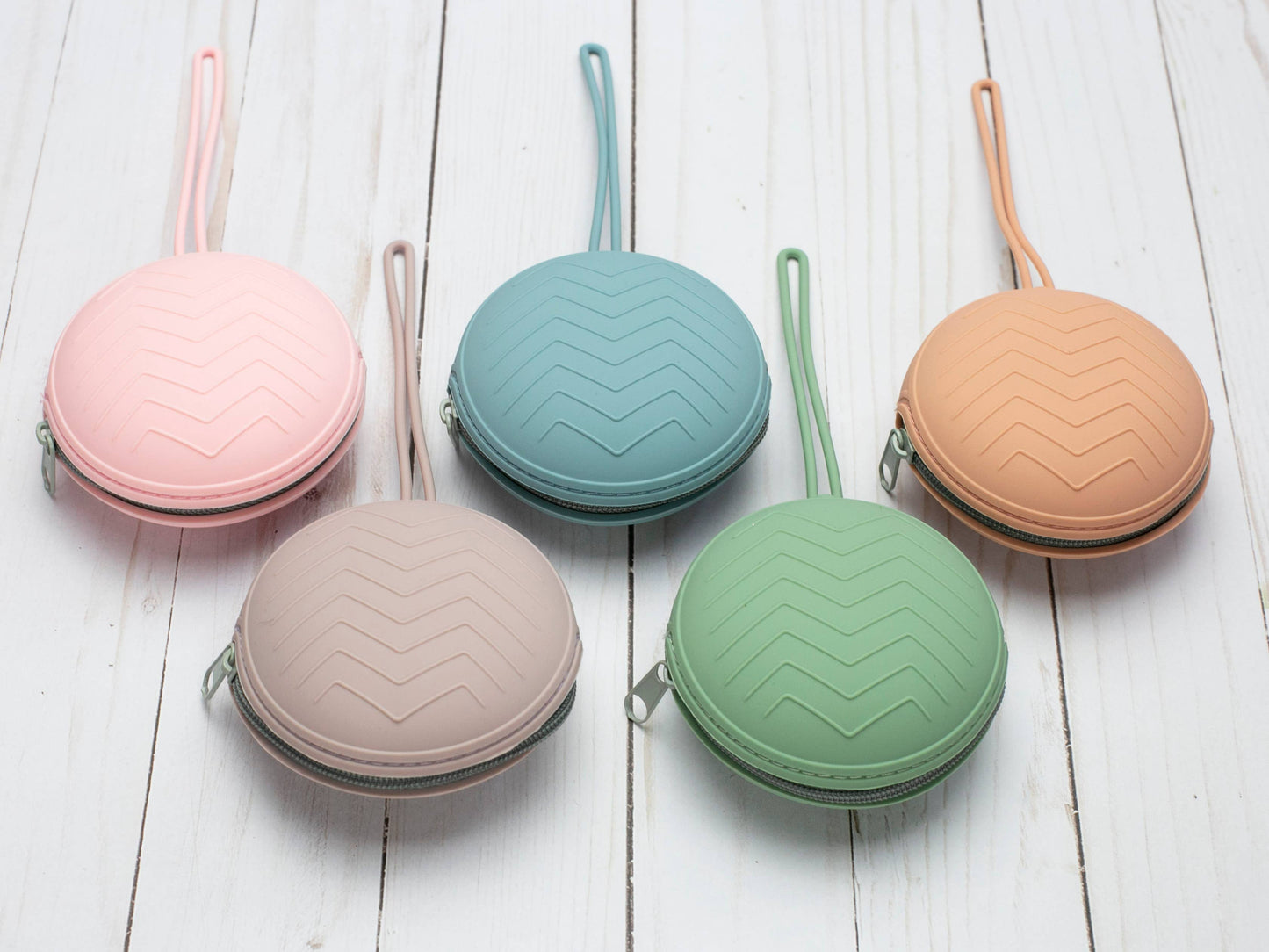 Round Storage Pouches Knitting Notions Accessories: Light Blue