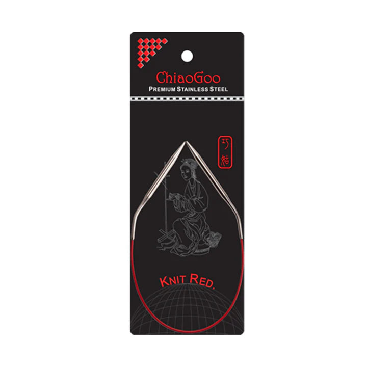 ChiaoGoo 12" Knit Red Circular Needles