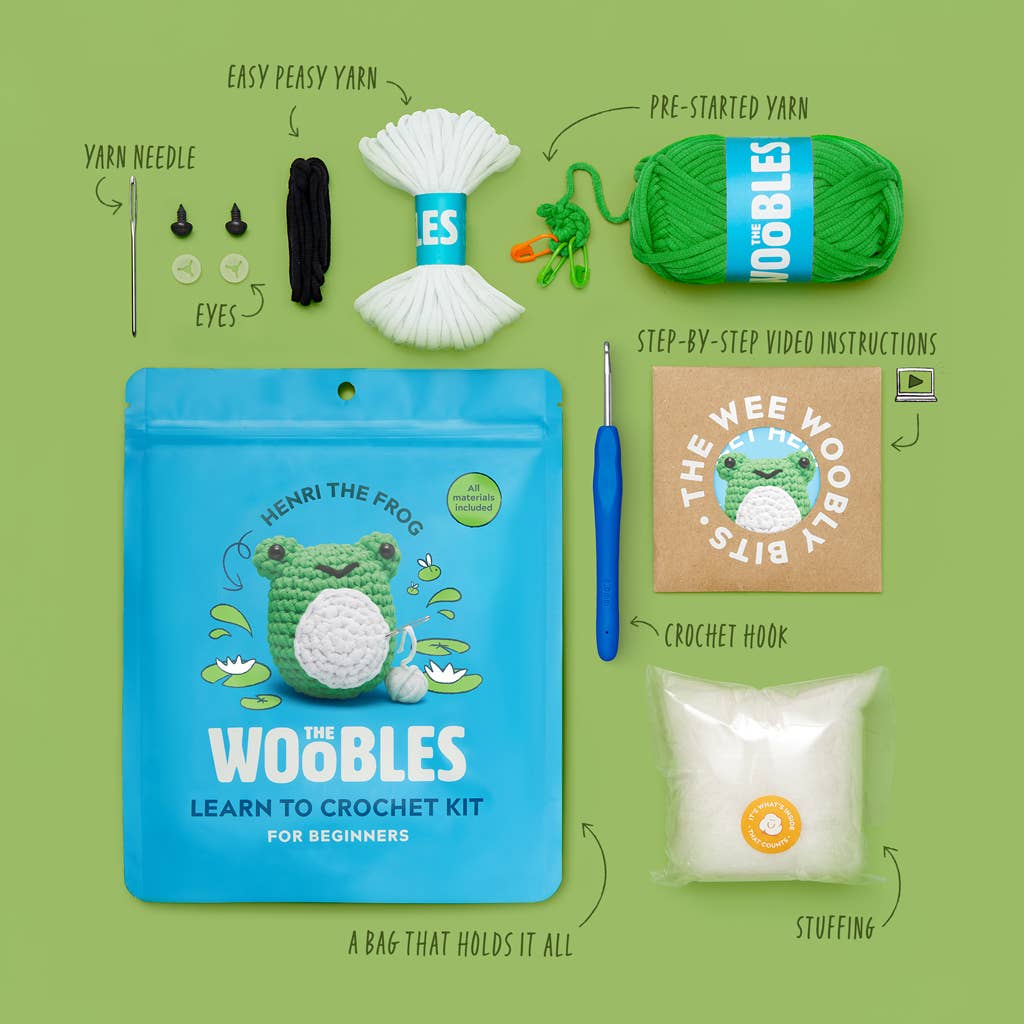 Henri the Frog Crochet Kit - The Woobles