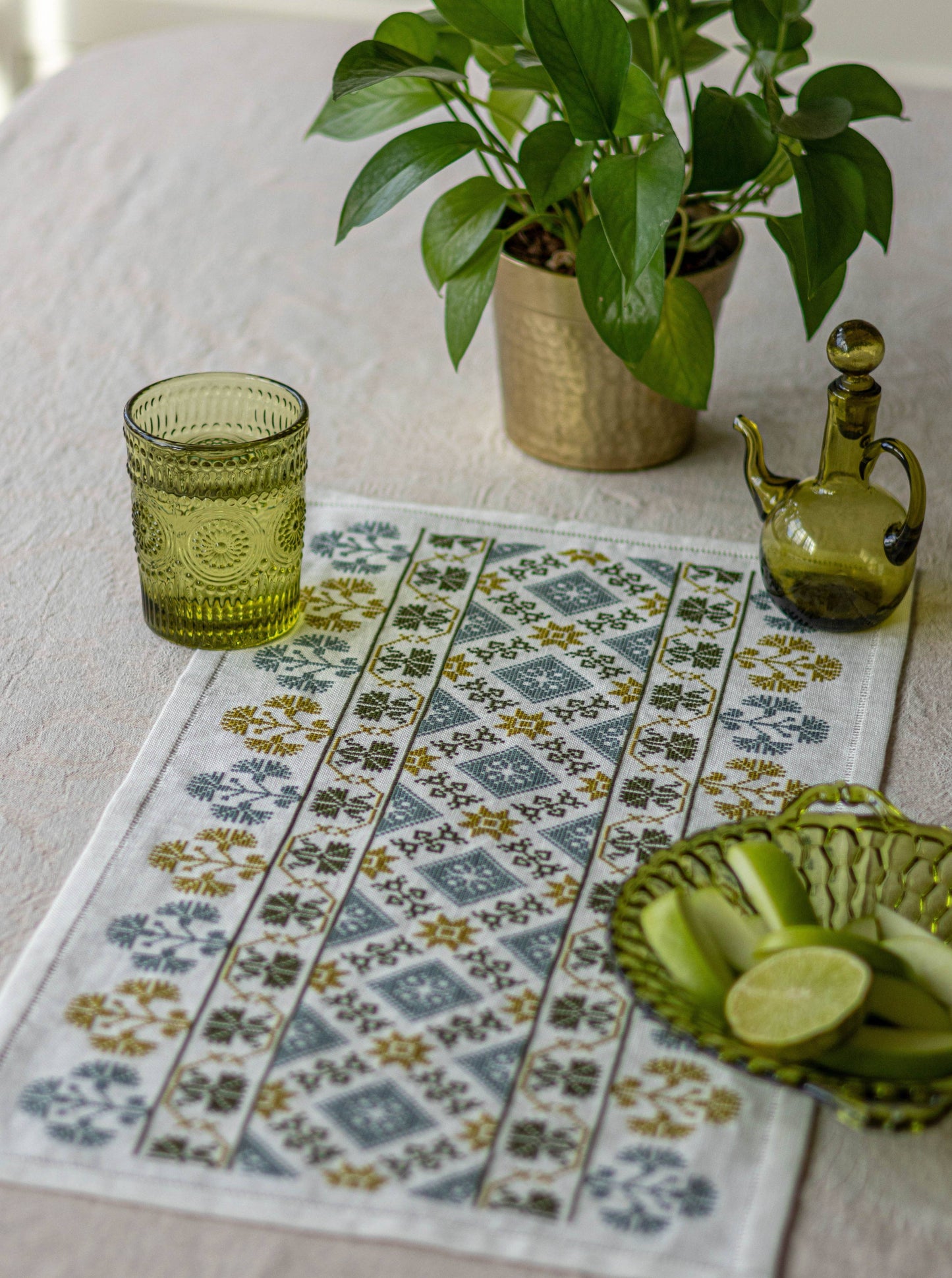 Aegean Arbor Cross Stitch Kit - Avlea Folk Embroidery