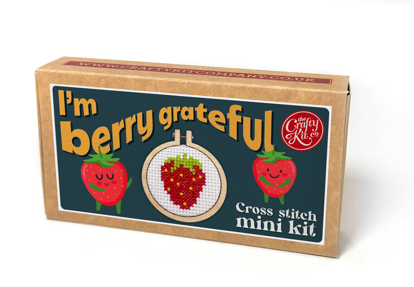 'I'm Berry Grateful' Mini Matchbox Cross Stitch Kit