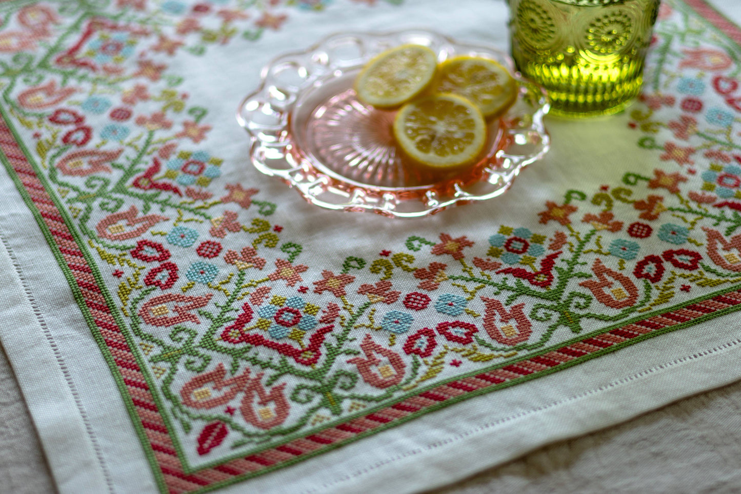 Clara's Garden Cross Stitch Kit - Avlea Folk Embroidery