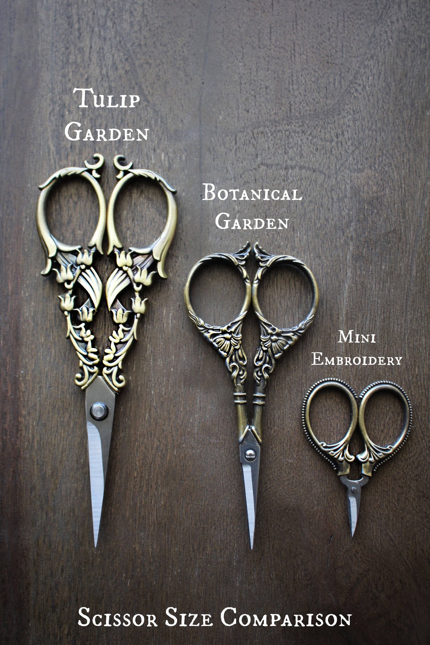 Tulip Garden Embroidery Scissors - Antique Copper