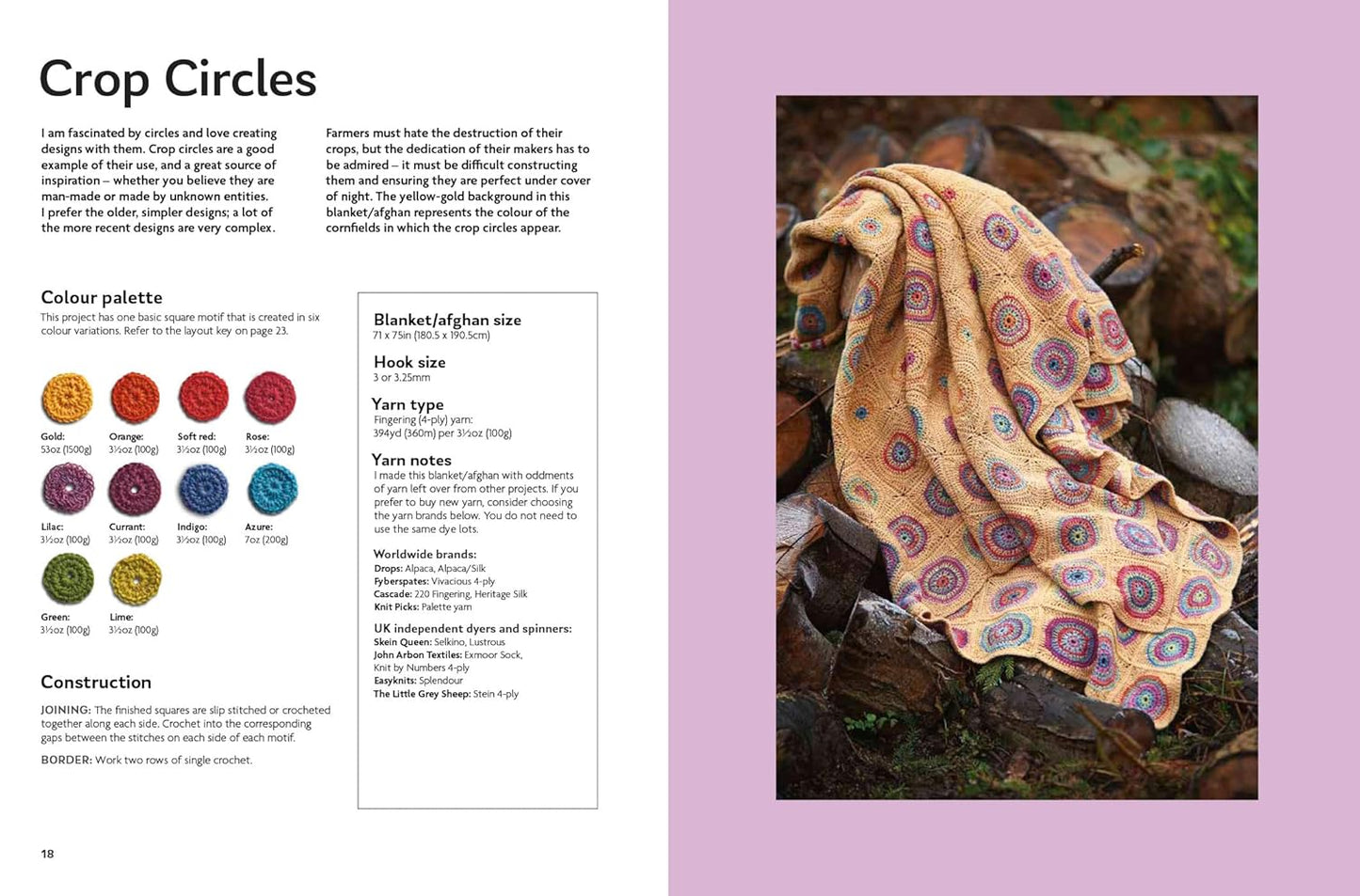 Block-By-Block Blankets and Afghans: Rainbow Granny Square Designs to Crochet by Amanda Perkins