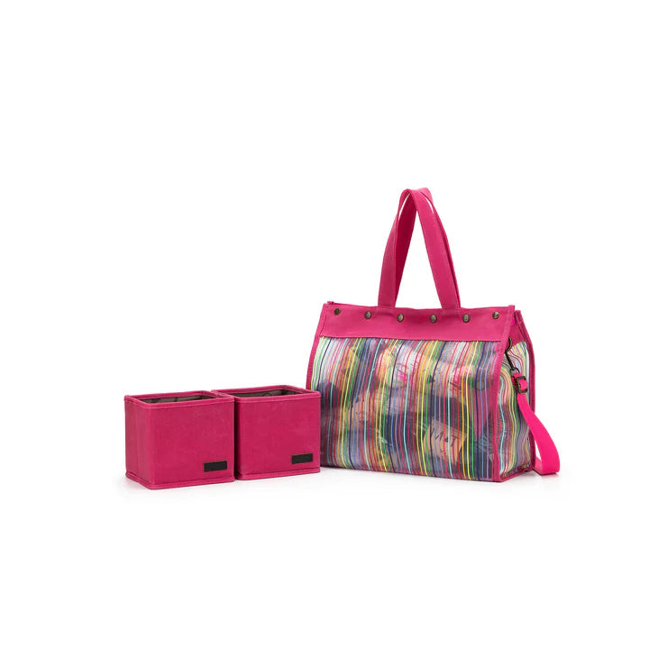 della Q Rainbow Maker's Mesh Tote + Cubbies and Scissors
