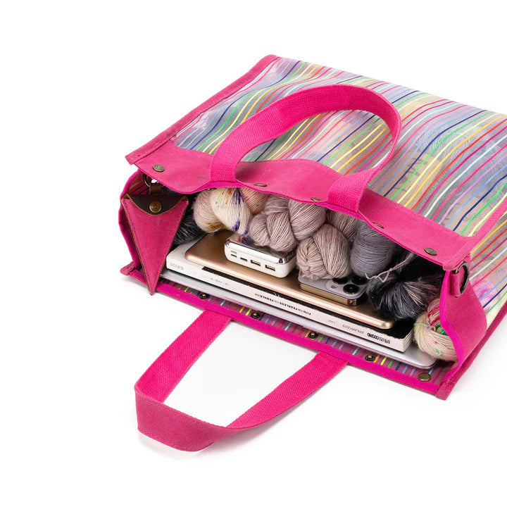 della Q Rainbow Maker's Mesh Tote + Cubbies and Scissors
