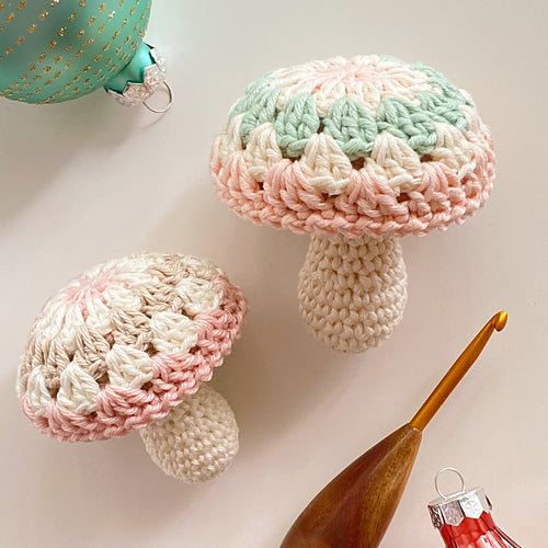 CLASS: Granny Square Mushrooms! SATURDAY 8/16 12:30-3:30 pm