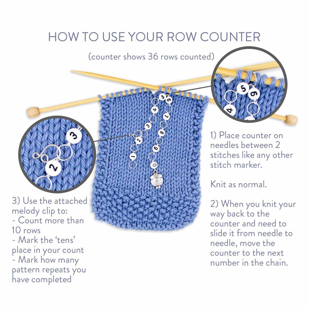 Circle Chain Row Counter - Little Silver Bee