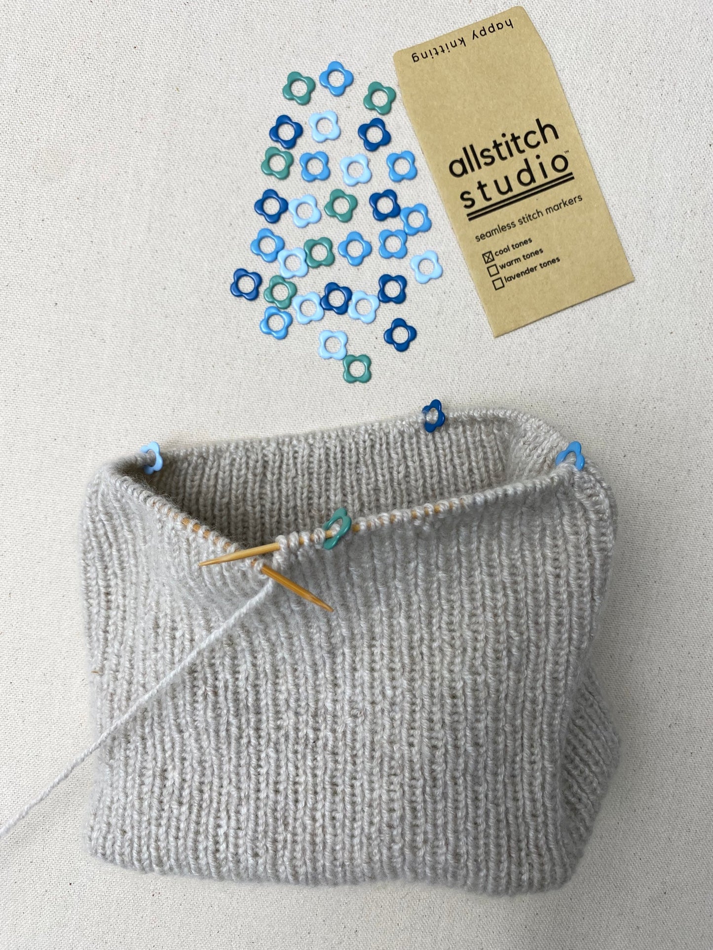Sm Cool Flower Stitch Markers - Allstitch Studio