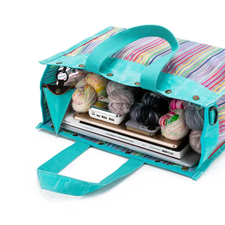 della Q Rainbow Maker's Mesh Tote + Cubbies and Scissors