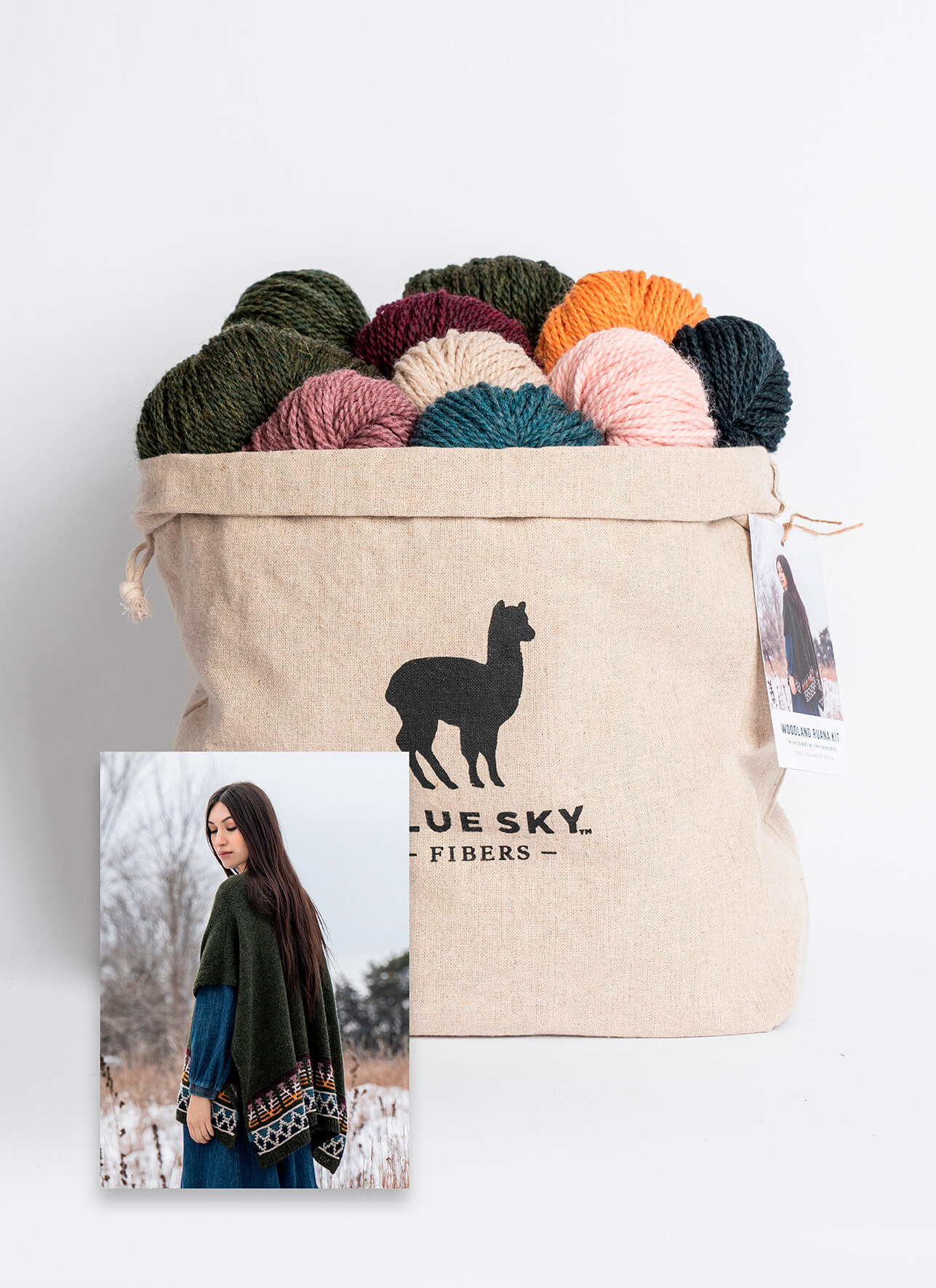 Blue Sky Fibers Woodland Ruana Kit