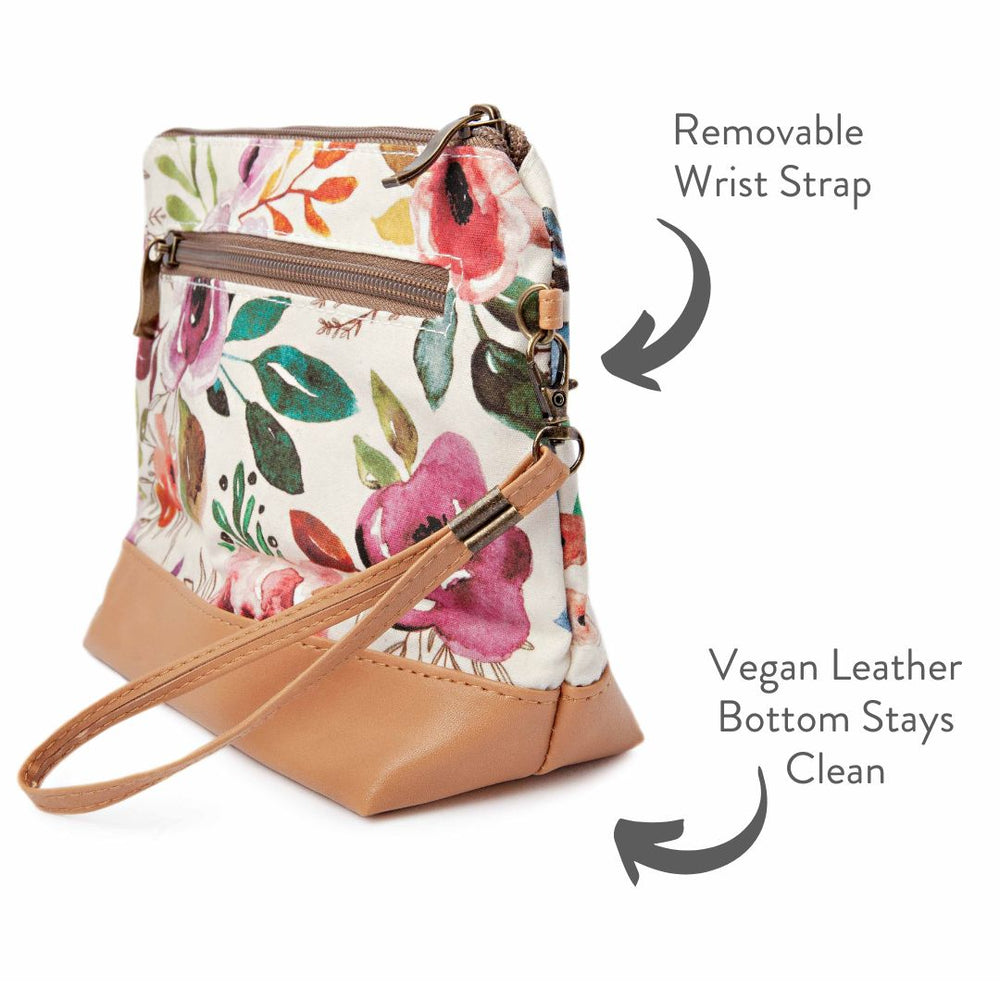 Spring Floral - Mini Trini Bag - Small Zippered Project Bag