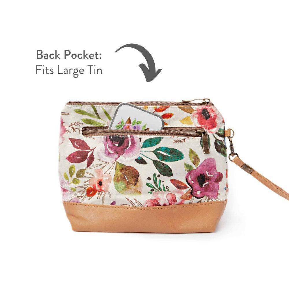 Spring Floral - Mini Trini Bag - Small Zippered Project Bag