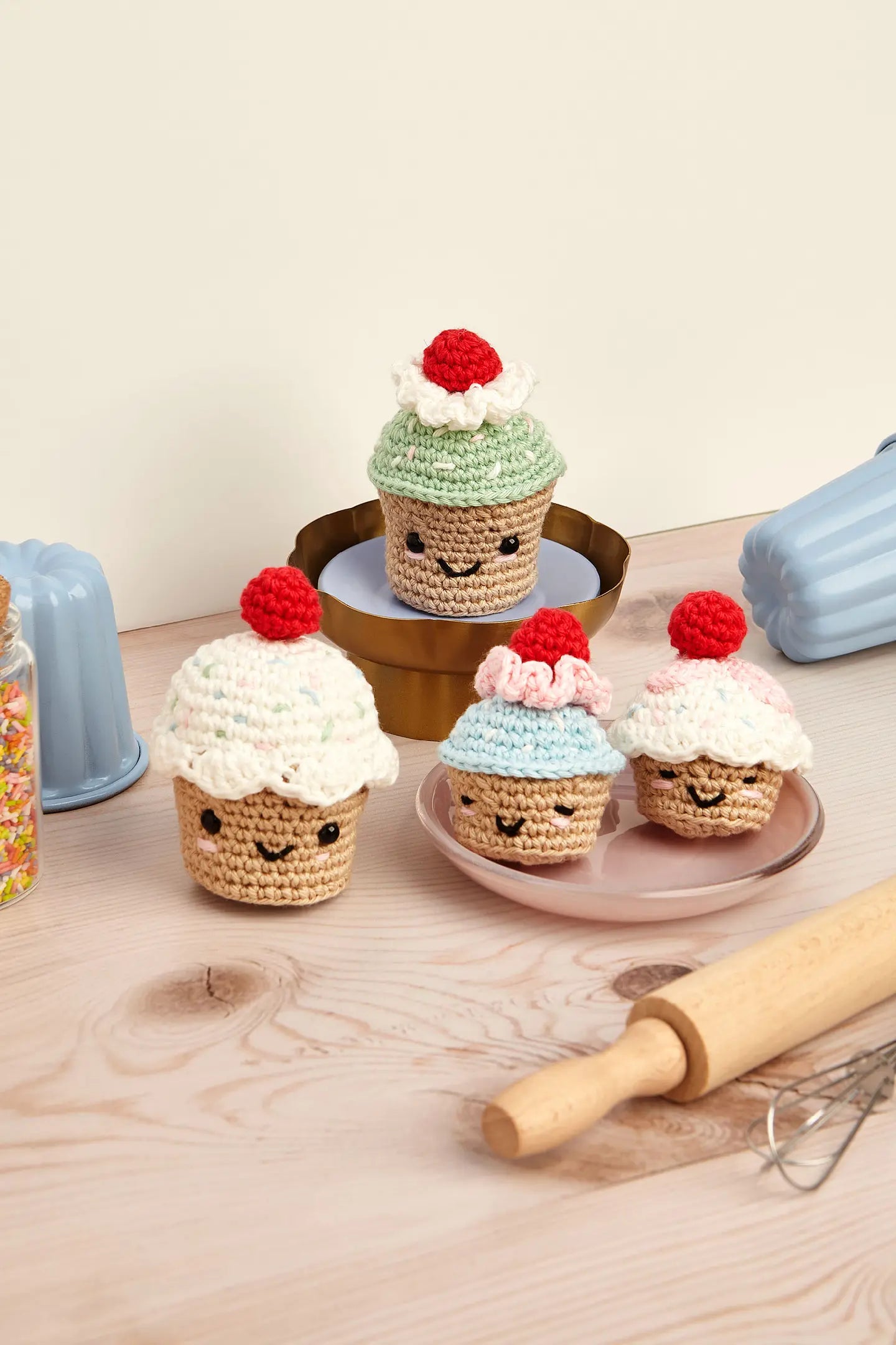 Very Cherry Cupcakes Amigurumi Kit