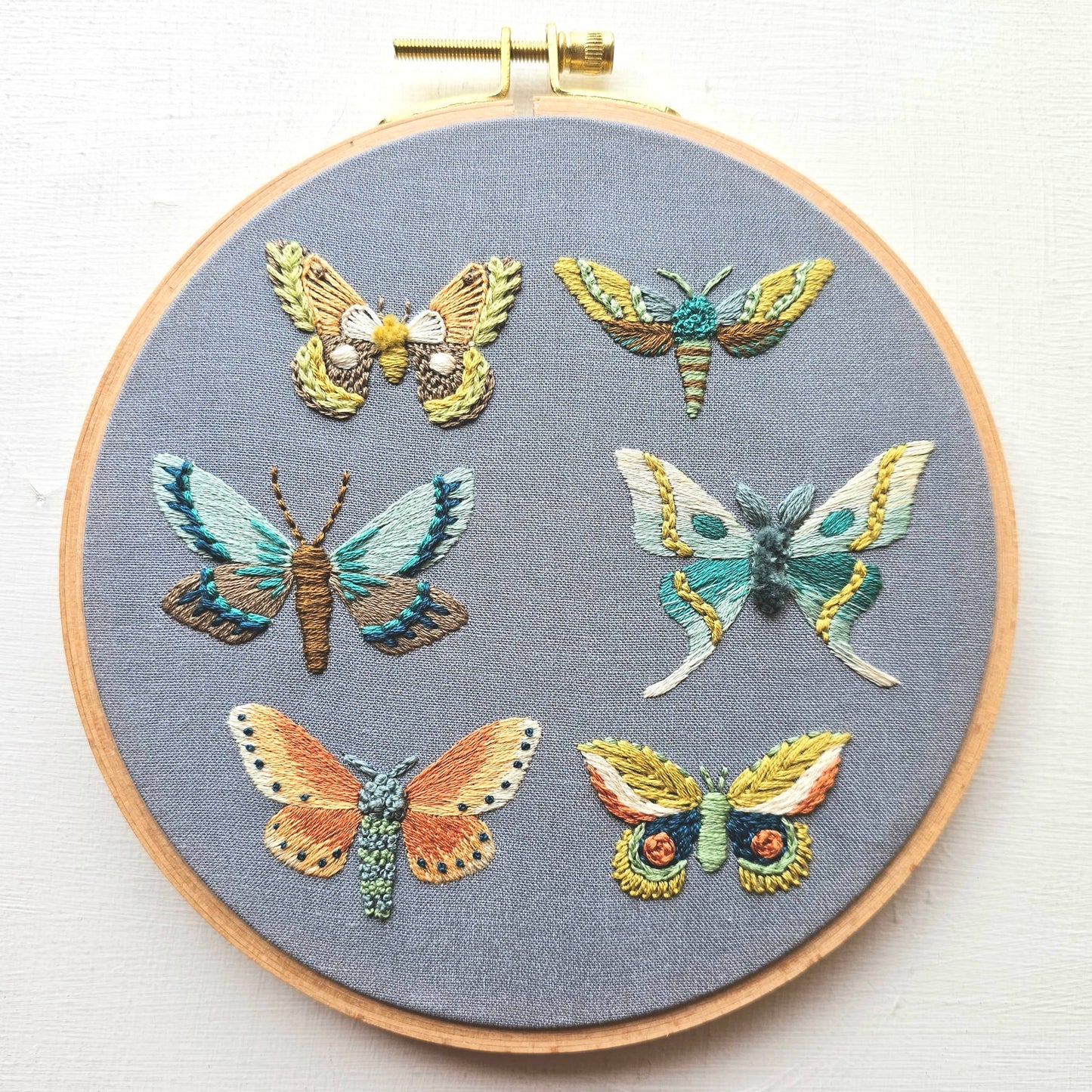 Moth Sampler Embroidery Kit - Jessica Long