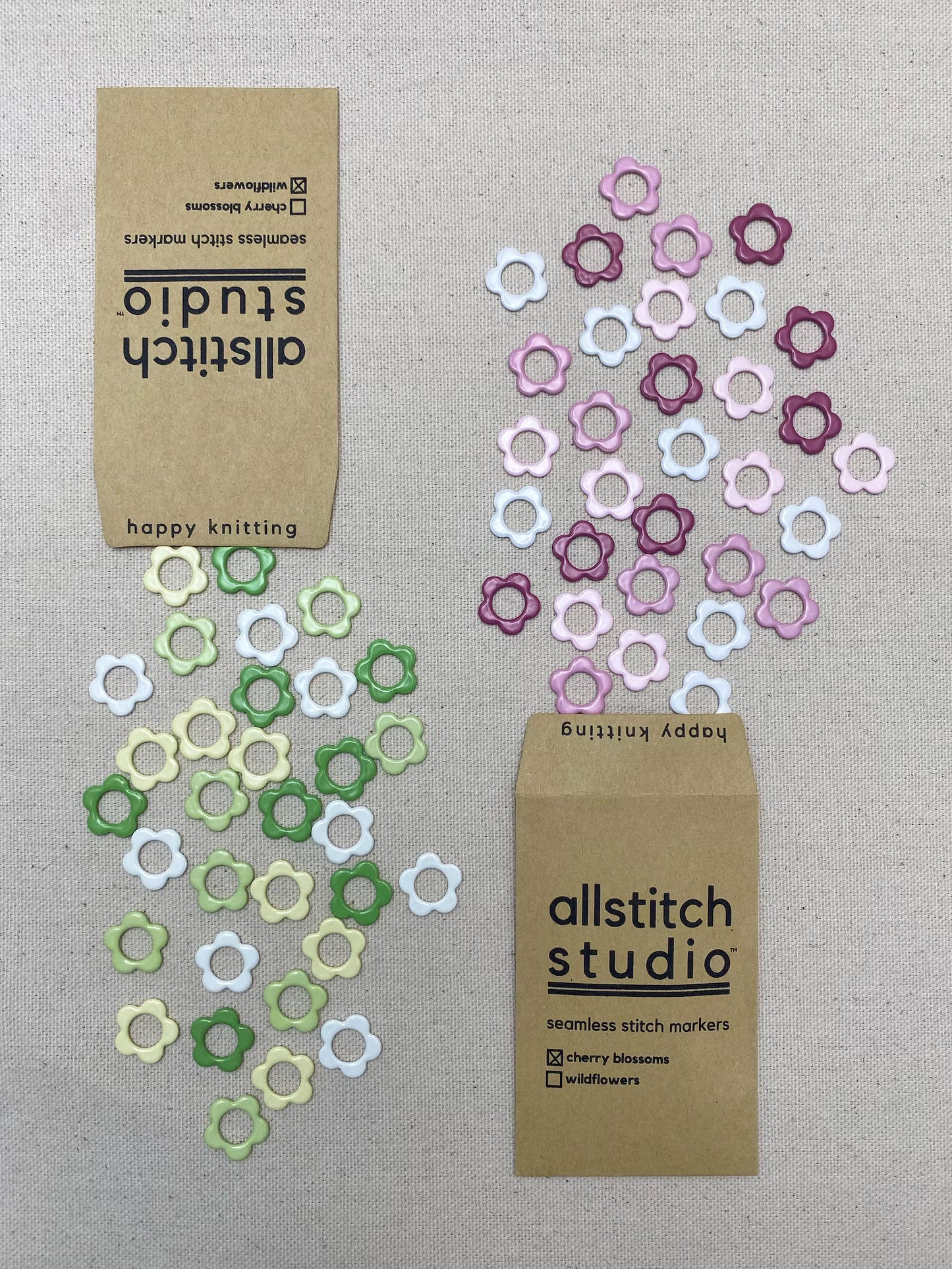 Lg Wildflower Stitch Markers - Allstitch Studio