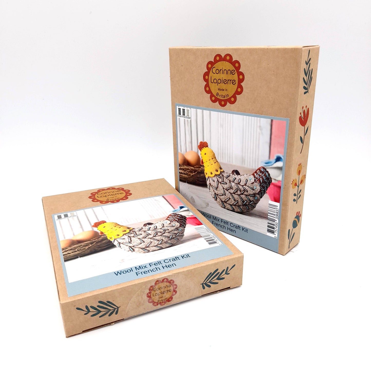 French Hen Felt Craft Mini Kit: English