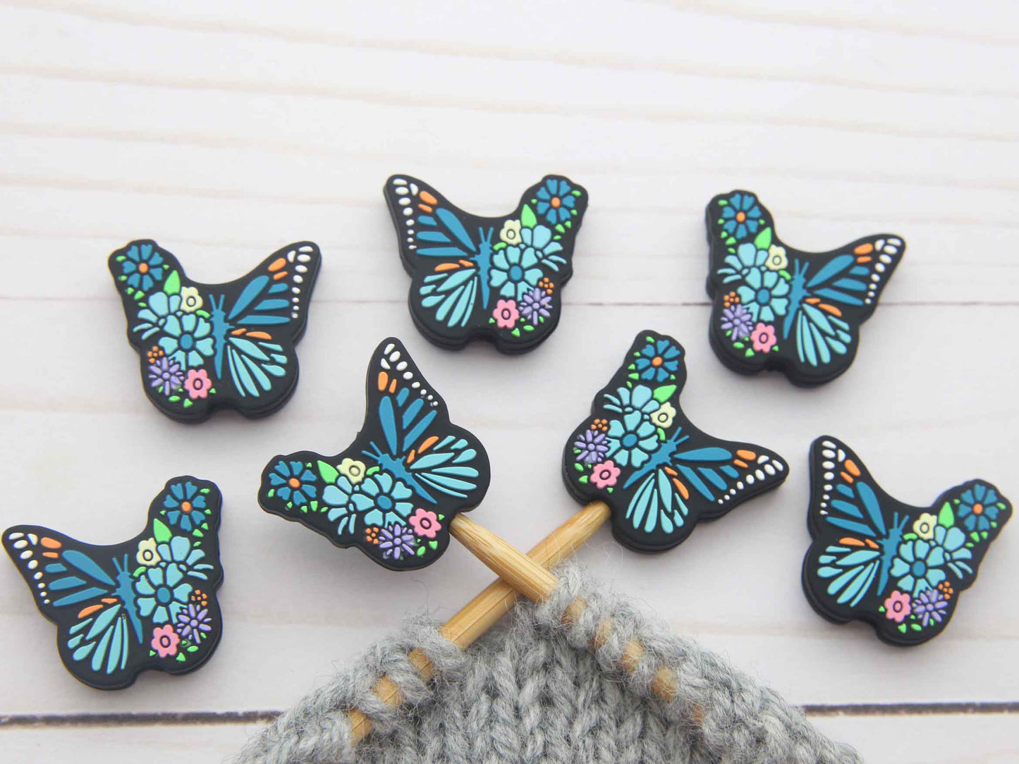 Blue Floral Butterfly | Stitch Stoppers