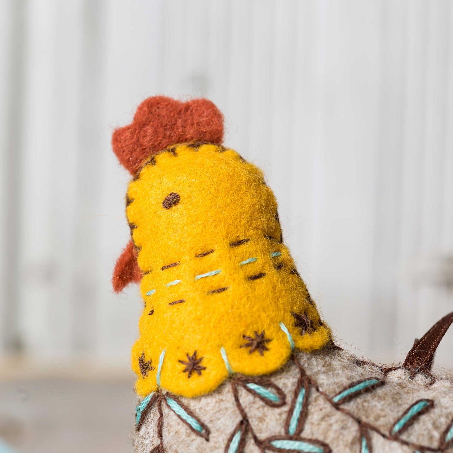 French Hen Felt Craft Mini Kit: English