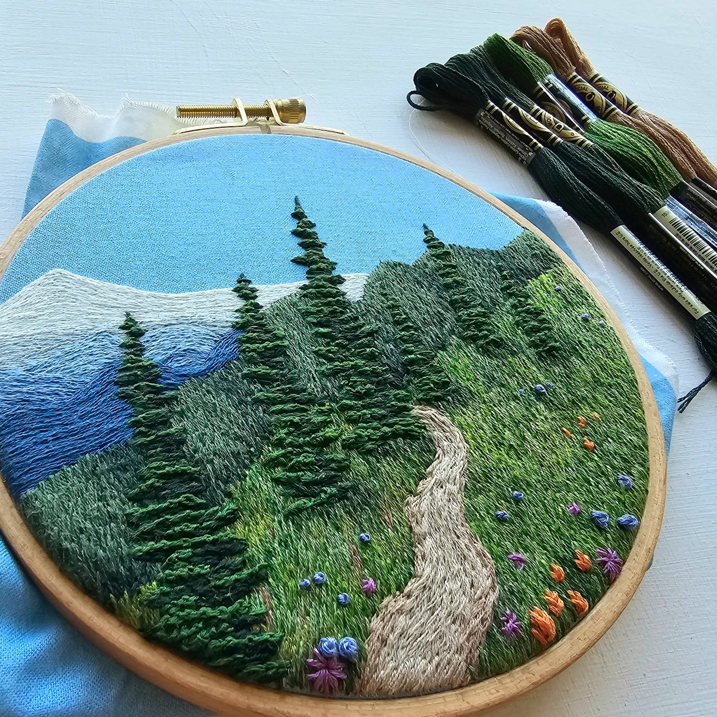 Happy Trails Landscape Embroidery Kit - Jessica Long