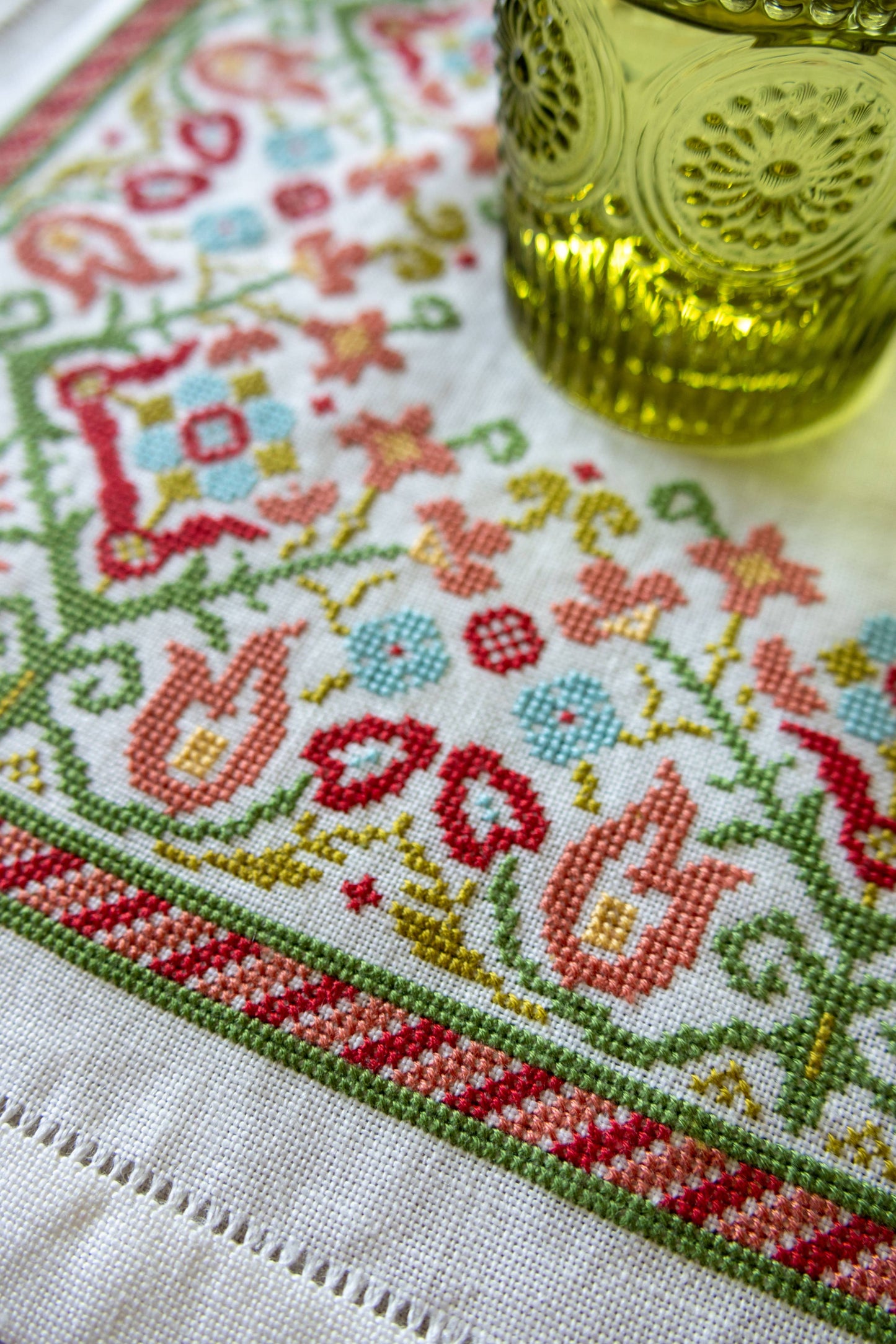 Clara's Garden Cross Stitch Kit - Avlea Folk Embroidery