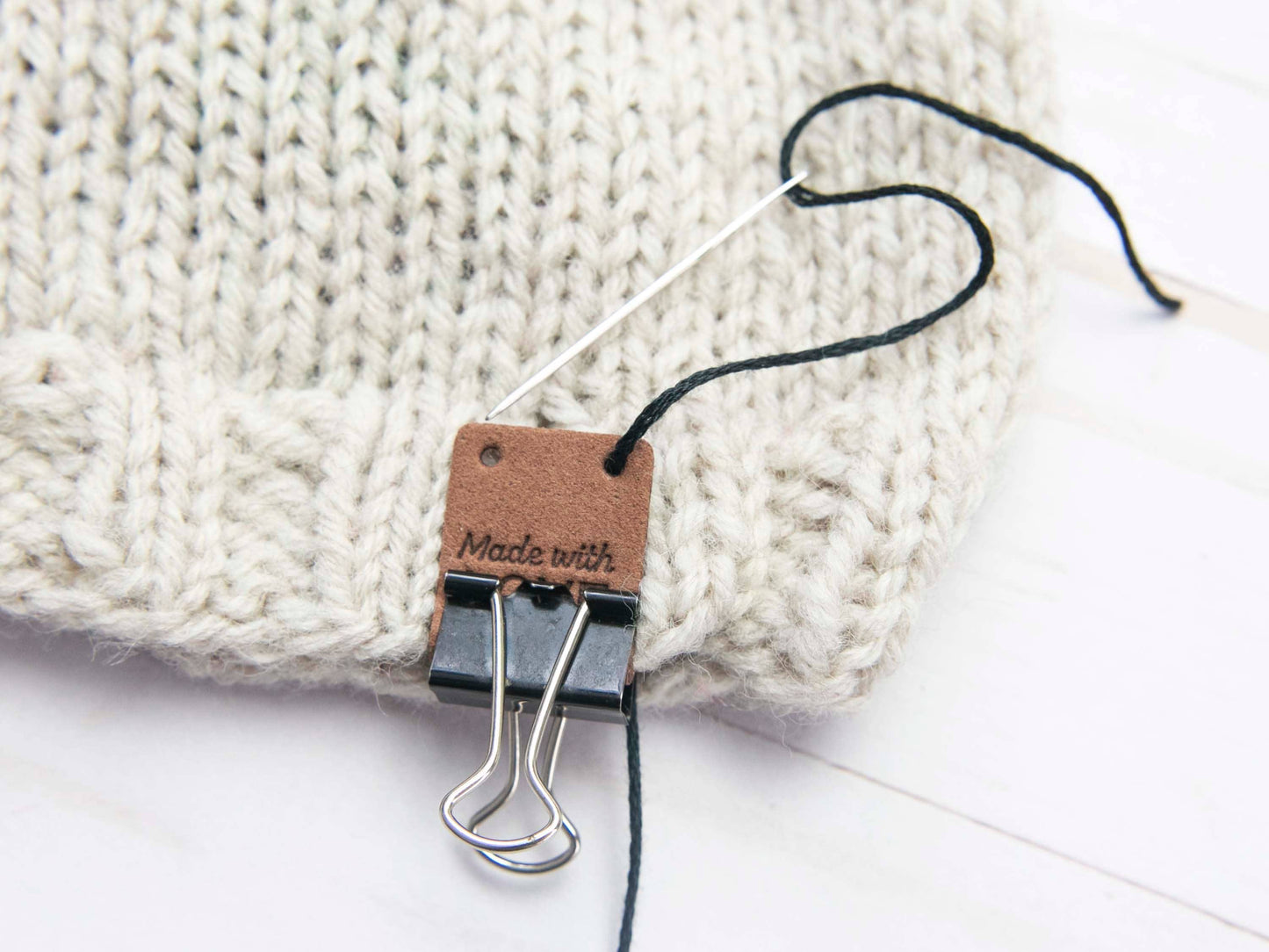 Made With Love | Fold Over Tags Faux Leather: Neutral Variety Pack