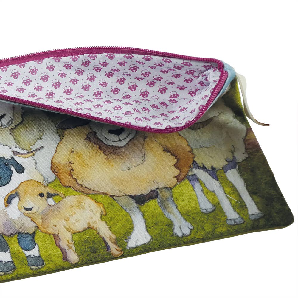 Felted Sheep Long Project Bag