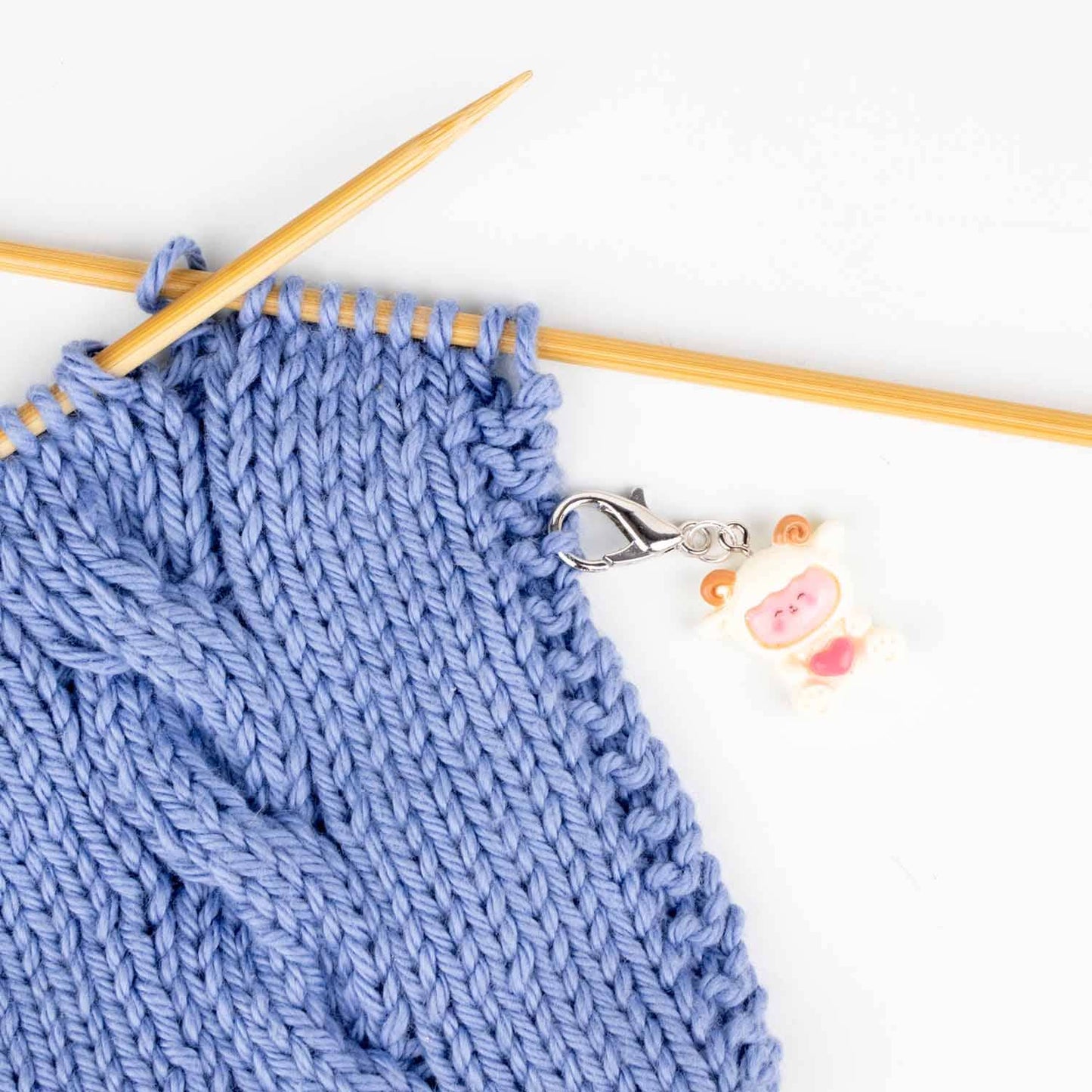 Progress Marker: Little Lamb Clip Stitch Marker