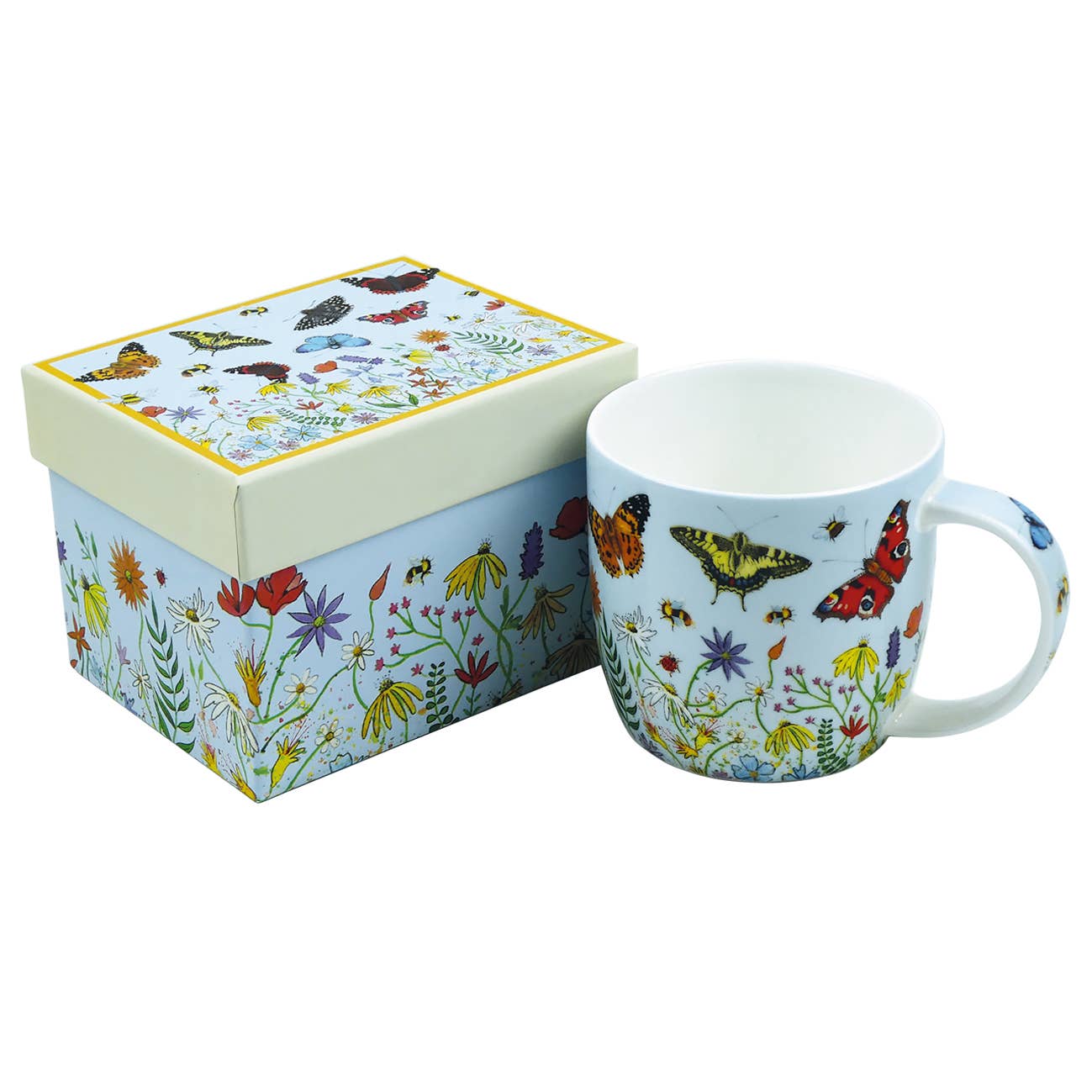 Butterflies Bone China Mug With Gift Box