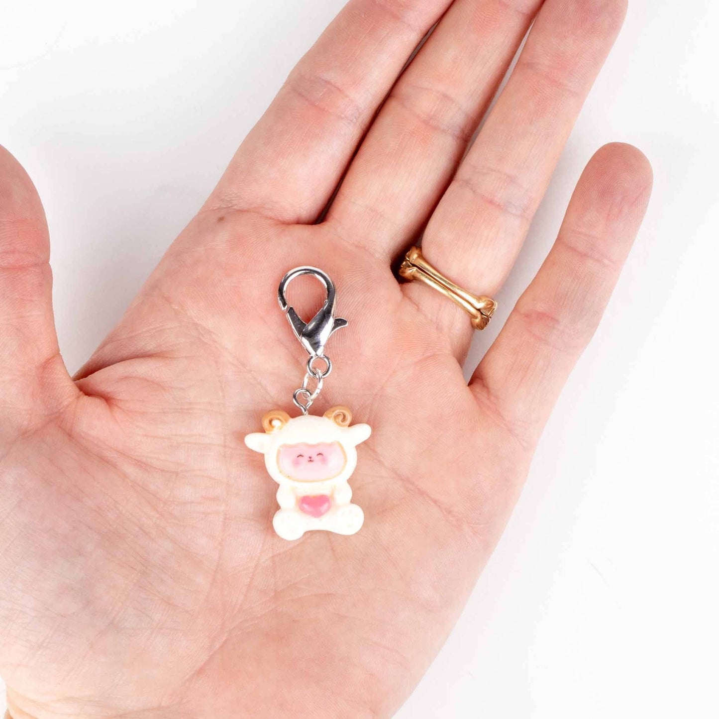 Progress Marker: Little Lamb Clip Stitch Marker