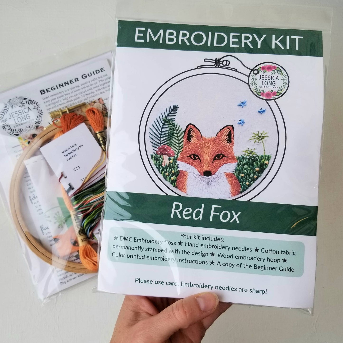 Red Fox Embroidery Kit - Jessica Long