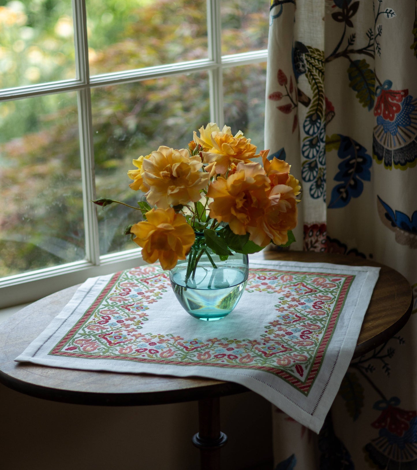 Clara's Garden Cross Stitch Kit - Avlea Folk Embroidery
