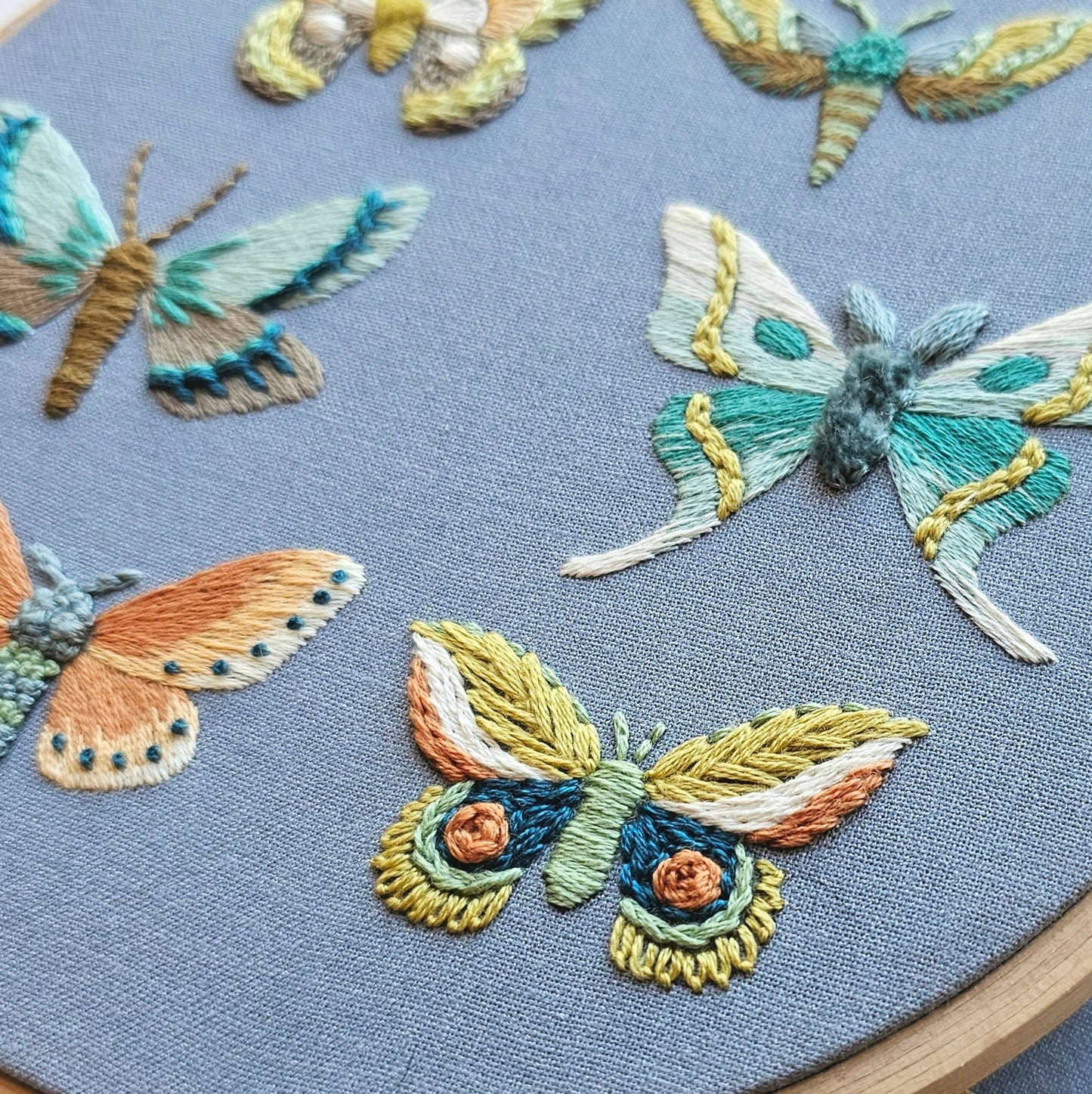 Moth Sampler Embroidery Kit - Jessica Long