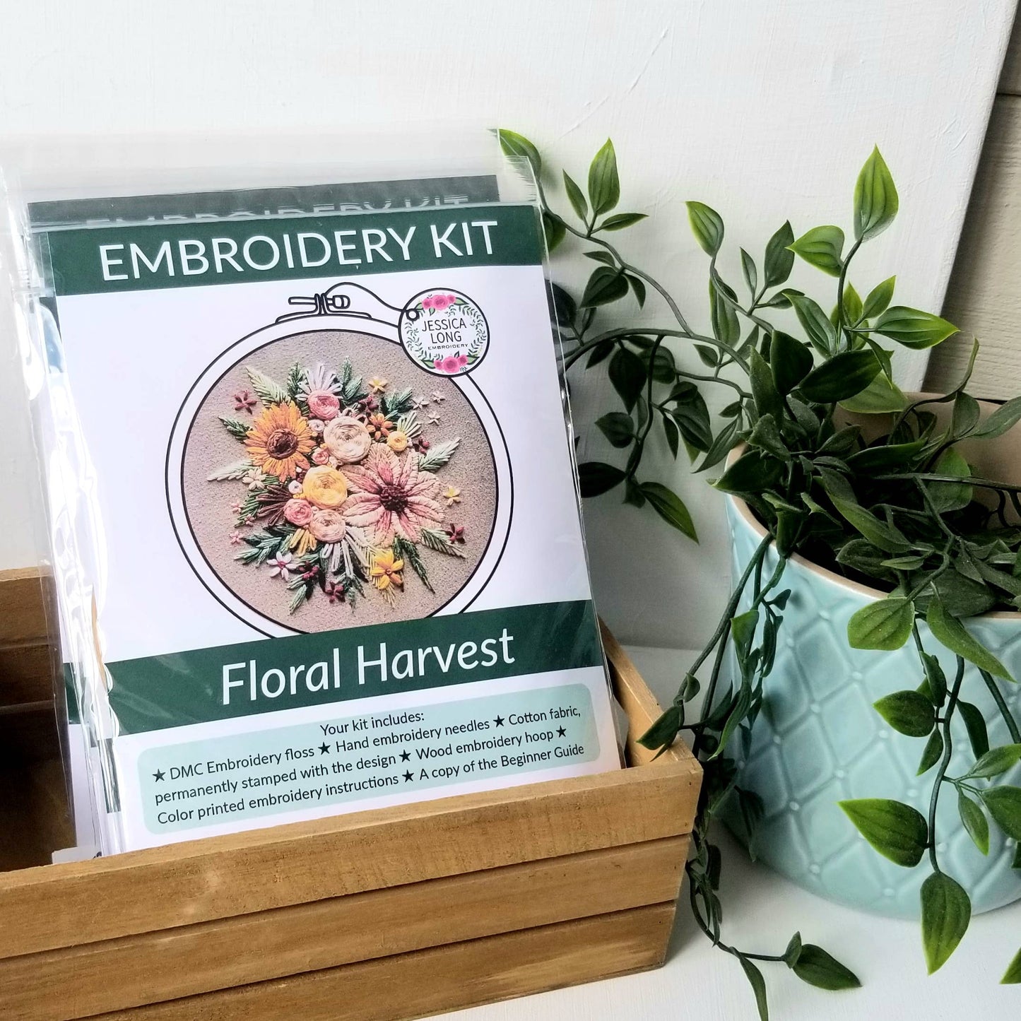 Floral Harvest Embroidery Kit - Jessica Long